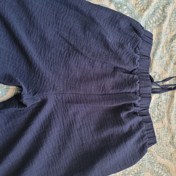 Navy Blue Drawstring Pants - Picture 3 of 5